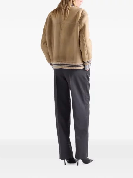 Pantaloni Prada de mohair gri