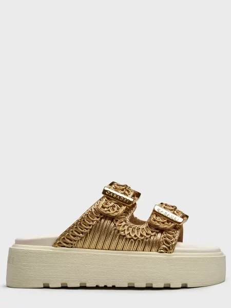 Шльопанці Casadei золоті