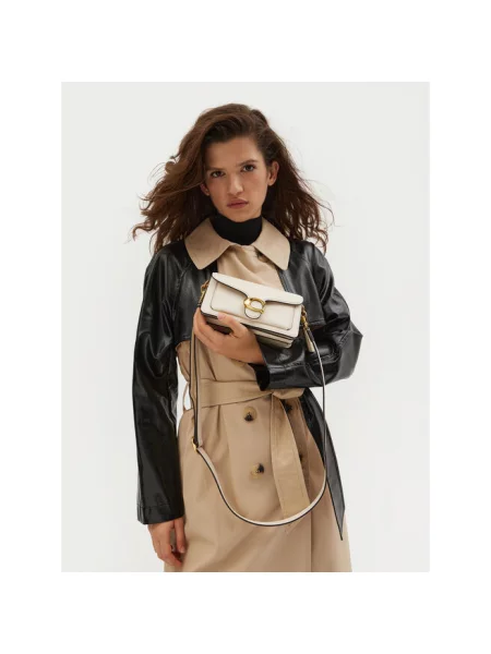 Torebka Coach skórzana beżowa