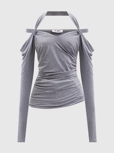 Топ з емблемою логотипа The Attico сірий