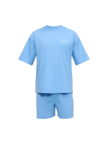 Calvin Klein Underwear Kratka pižama nebeško / bela modra