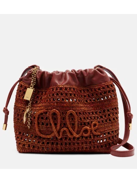 Geantă Chloé din piele maro