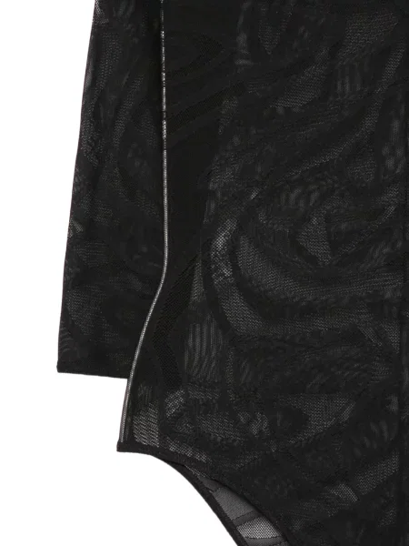 Body Pucci cu imagine plasă negru