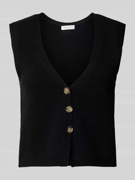 Kamizelka z czystego kaszmiru Christian Berg Woman czarna