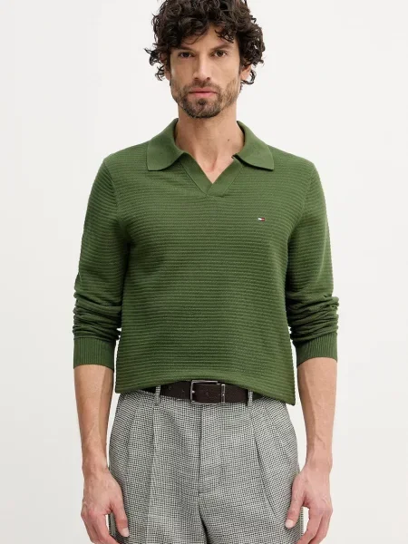 Pulover Tommy Hilfiger za muškarce lagane zelena