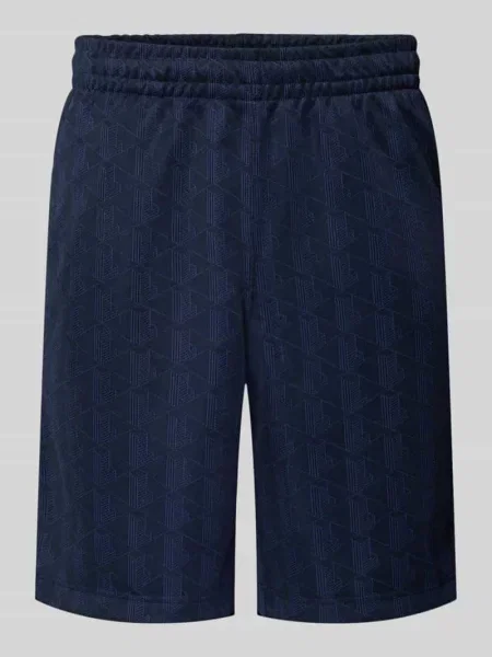 Szorty dresowe o kroju regular fit z tunelem Lacoste granatowe