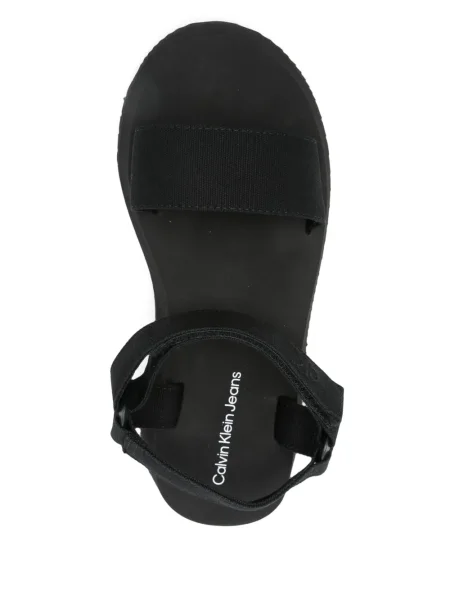 Sandale Calvin Klein Jeans din canvas negru