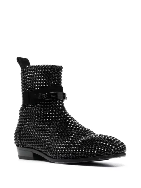 Zomšinės auliniai batai Philipp Plein juoda