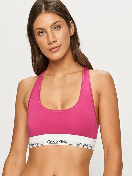 Podprsenka Calvin Klein Underwear hladká růžová