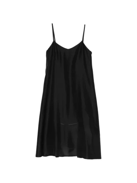 Rochie A Tentative Atelier din satin în linie A negru