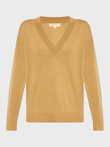 Вовняний светр Michael Kors бежевий