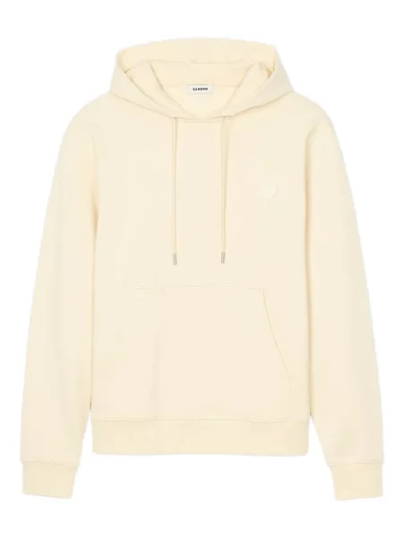 Hanorac cu glugă Sandro cu motiv cu inimi galben