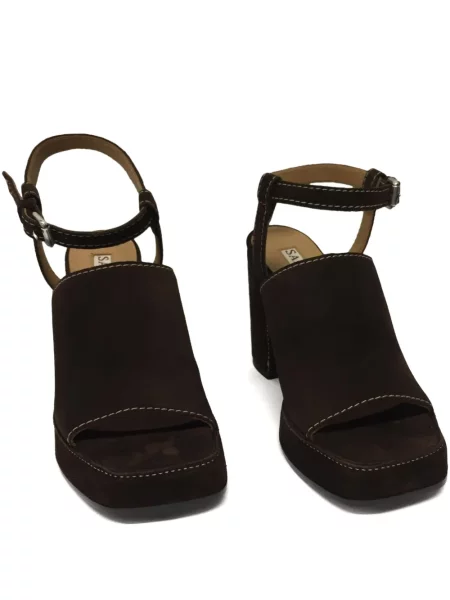 Sandale Sartore din piele de căprioară maro