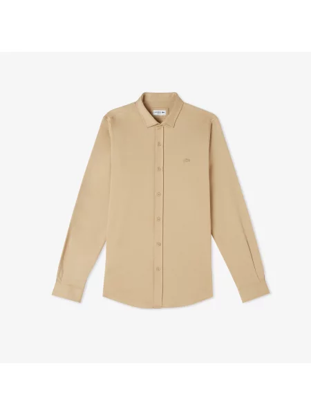 Lacoste Koszula Slim Fit beżowa