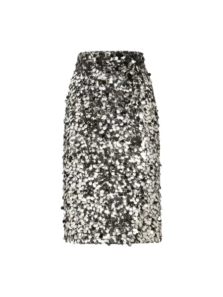 Osłona spódnica ołówkowa Dolce And Gabbana z cekinami szara