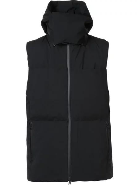 Vestă din puf Y-3 cu glugă negru