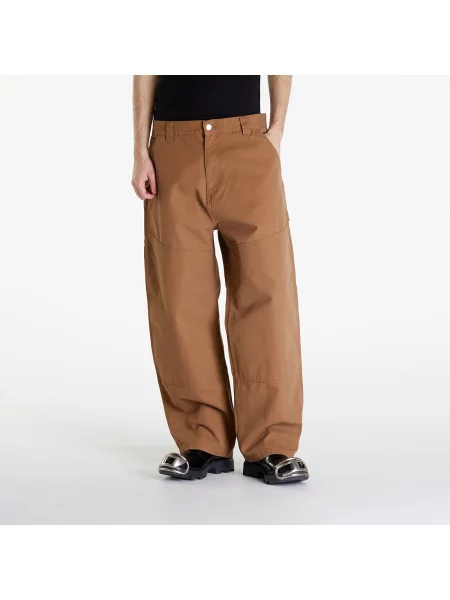 Carhartt Wip Spodnie Mężczyzna brązowy L jeansy z szerokimi panelami i na narzędzia czarne