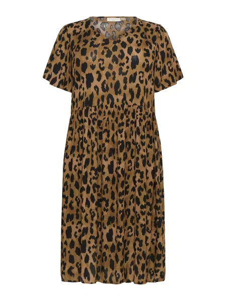 KAFFE CURVE Haljina KCMolly Ami smeđa crna