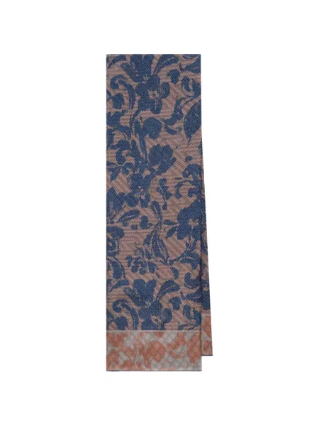 Fular Maliparmi de mătase cu model floral cu imagine