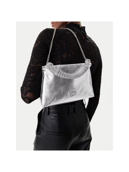 PINKO Τσάντα Mini Clutch+Manico SP Al PLTT Ασημί