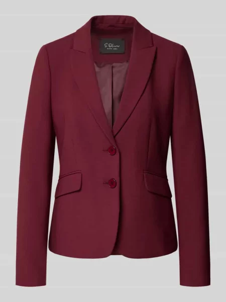 Krótki blezer o kroju slim fit z mieszanki S.oliver Black Label
