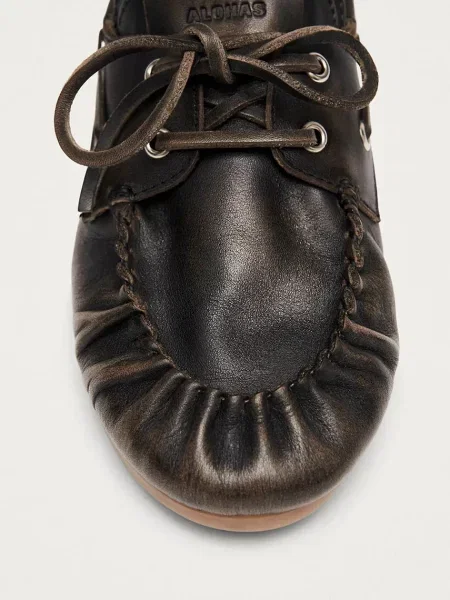Alohas mocasini de piele Rowan maro