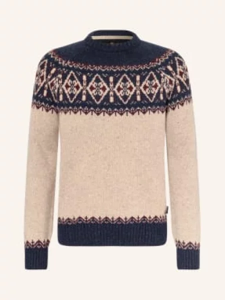 Barbour Sweter Tisbury Crew blau granatowy