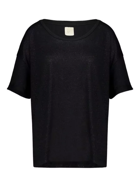 Bluză Paula cu decolteu rotund negru