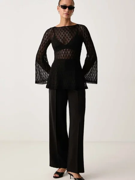 Twinset rochie cu vâscoză negru