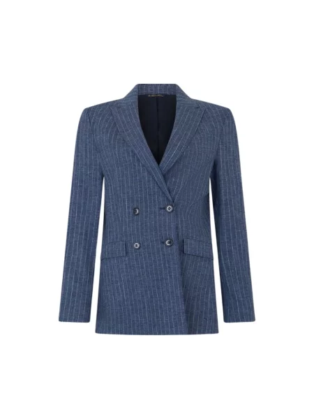 Lniana marynarka Brooks Brothers niebieska