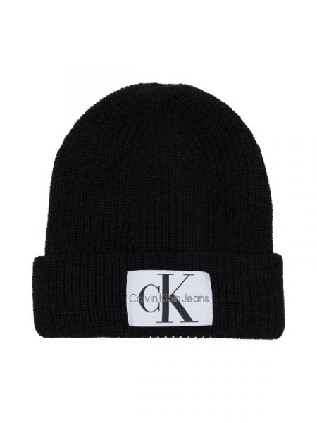 CALVIN KLEIN JEANS Căciulă cu adaos de lână negru