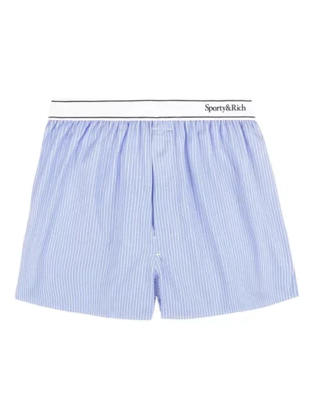 Pantaloni scurți Sporty & Rich cu dungi albastru