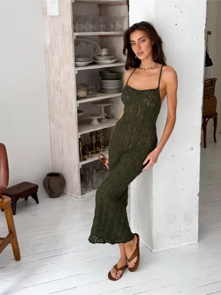 Трикотажный сарафан Art Knit зеленый
