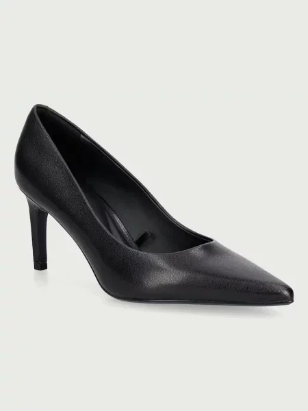 Calvin Klein szpilki skórzane ESS STILET 70 POLISHED LTH czarna