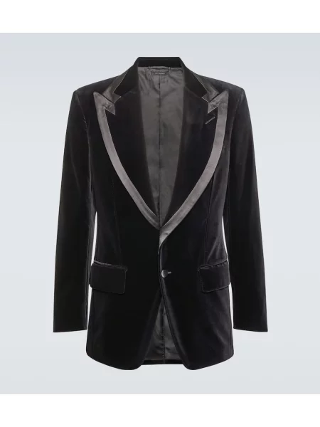 Costum Tom Ford de catifea de costum negru