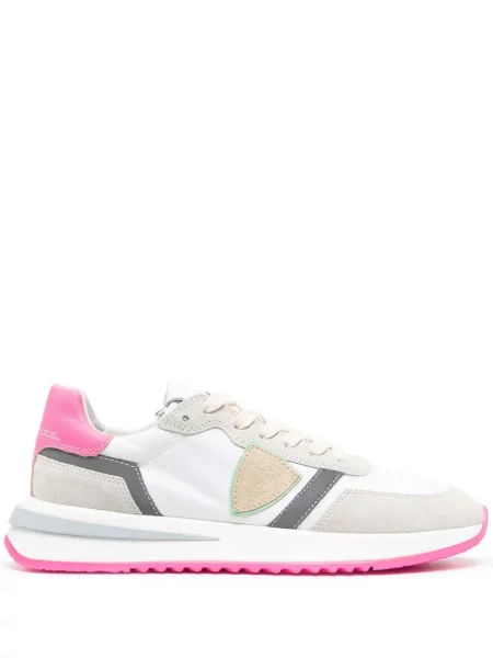 Sneakerși Philippe Model Paris din piele de căprioară alb