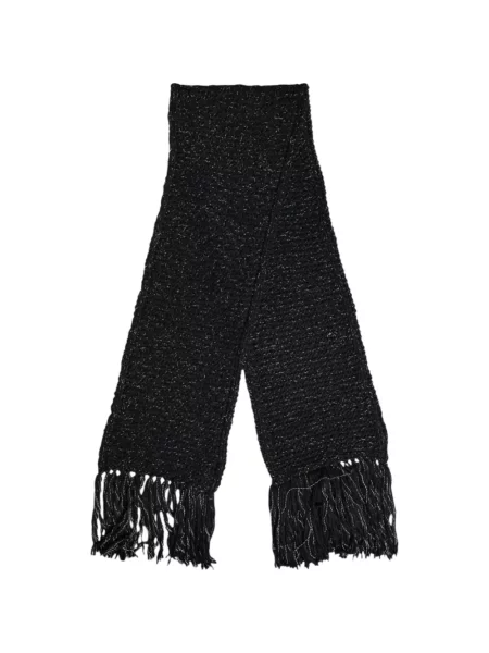 Fular Dolce & Gabbana cu franjuri tricotate negru