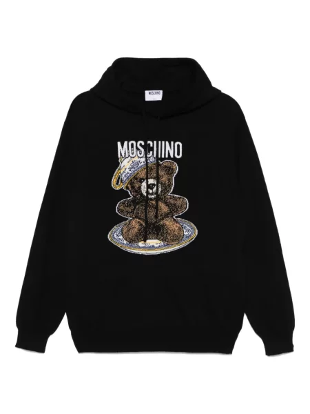 Medvjedić majica s kapuljačom Moschino crna