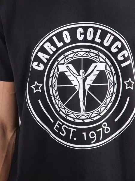Carlo Colucci Tričko čierna biela