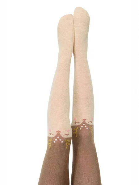 Penti Hulahopke PENTI Mädchen Pretty Sweet Deer Strumpfhose / smeđa bež