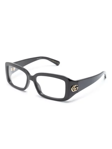 Obdélníkové sluneční brýle Gucci Eyewear černé