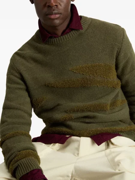 Pulover Woolrich cu decolteu rotund verde