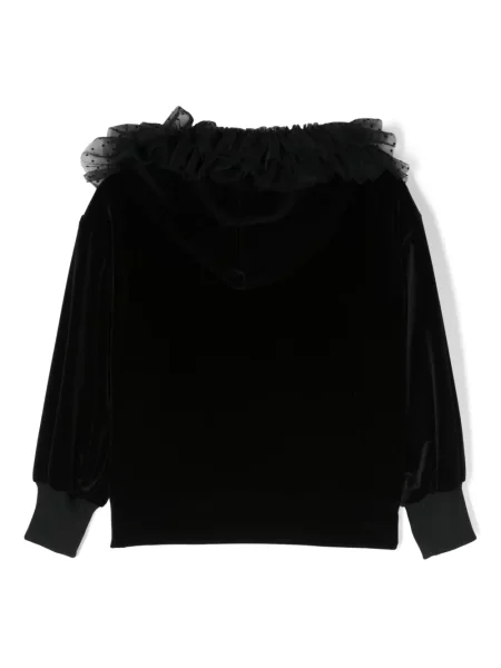 Bluza z kapturem dziecięca Monnalisa czarna