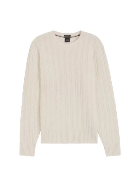 Sweter Boss wełniany biały
