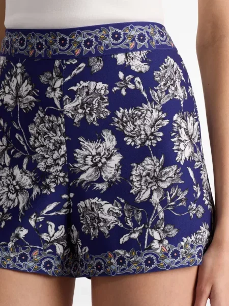 Pantaloni scurți Alice + Olivia cu model floral cu imagine albastru
