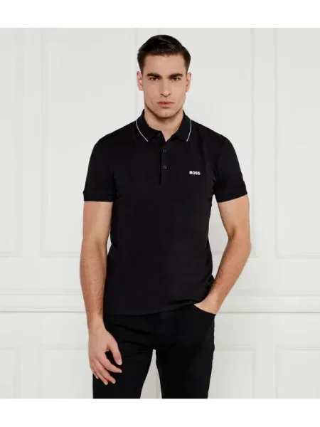 BOSS Tricou Paule 4 / alb negru