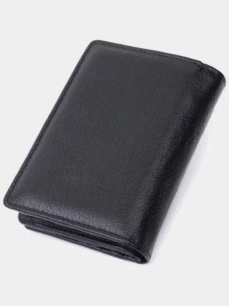 Кожаный кошелек St Leather Accessories черный