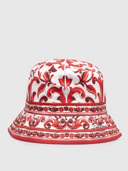 Панама в брендовий принт Dolce&gabbana біла