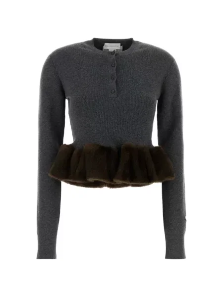 Pulover Stella Mccartney cu blană gri