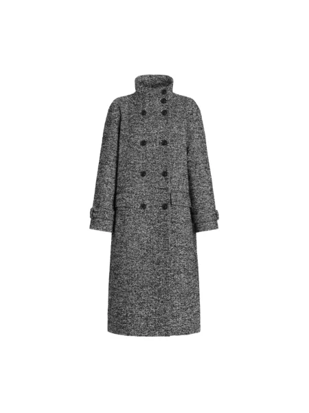 Długi płaszcz Dolce And Gabbana wełniany szary